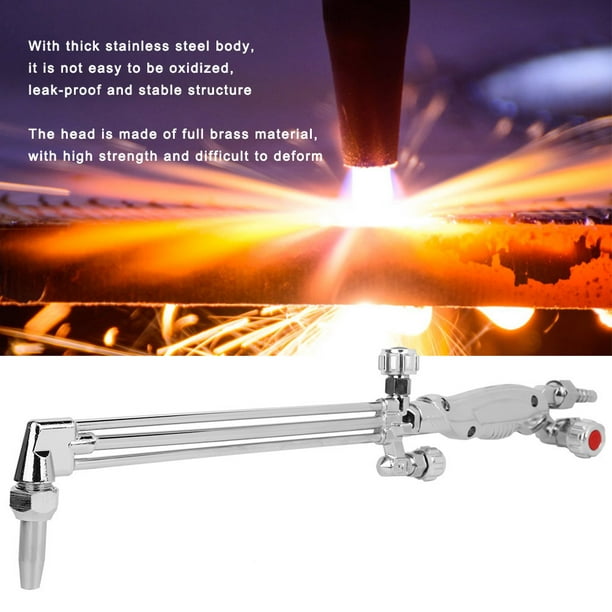 Acetylene Torch 3-Tubes 10mm Welding Torch Leak-proof Cutting Steel Plates for Oxygen/Acetylen/Propane Construction Cutting Iron Plate Acetylene Torch 3-Tubes 10mm Welding Torch Leak-proof Cutting Steel Plates for Oxygen/Acetylen/Propane Construction Cutting Iron Plate